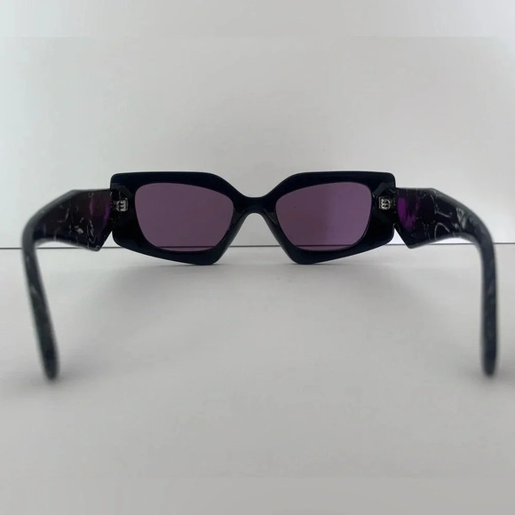 Prada Geometric Black Frame Violet Lens Women’s Sunglasses - Picture 5 of 8